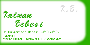 kalman bebesi business card